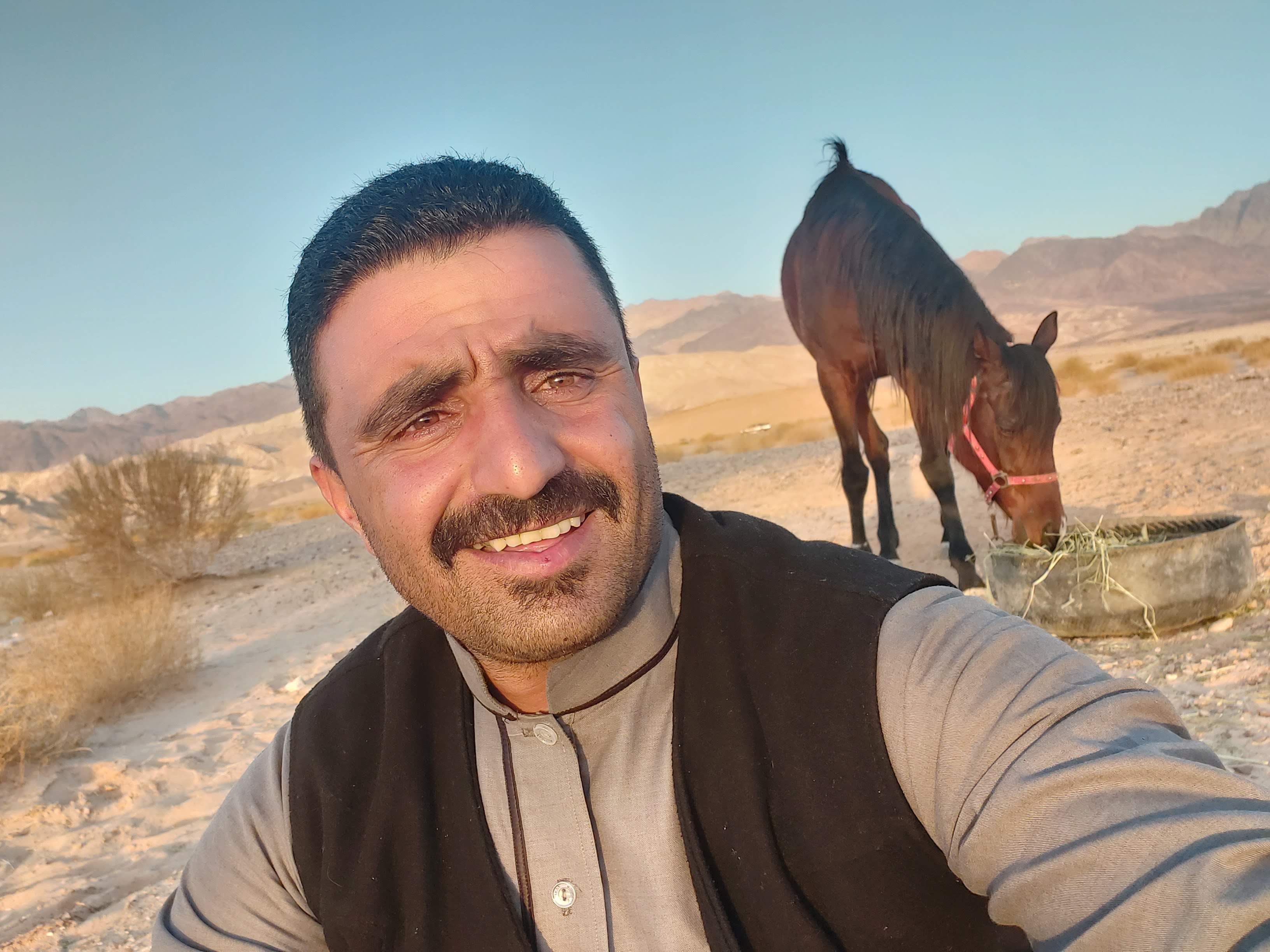 Portrait of Mohammad Fdoul, owner and guide at Desert Wolf Horse Riding